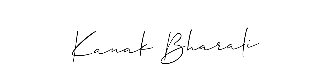 It looks lik you need a new signature style for name Kanak Bharali. Design unique handwritten (Allison_Script) signature with our free signature maker in just a few clicks. Kanak Bharali signature style 2 images and pictures png
