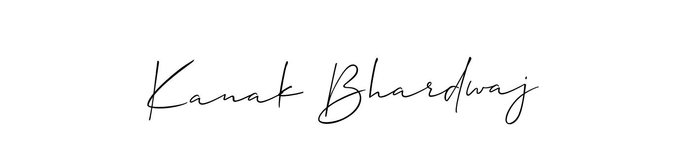 Allison_Script is a professional signature style that is perfect for those who want to add a touch of class to their signature. It is also a great choice for those who want to make their signature more unique. Get Kanak Bhardwaj name to fancy signature for free. Kanak Bhardwaj signature style 2 images and pictures png