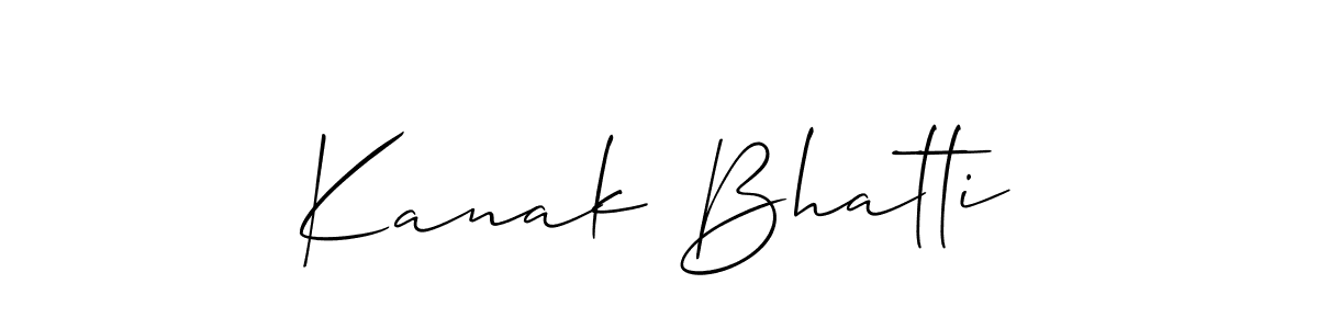 Also You can easily find your signature by using the search form. We will create Kanak Bhatti name handwritten signature images for you free of cost using Allison_Script sign style. Kanak Bhatti signature style 2 images and pictures png