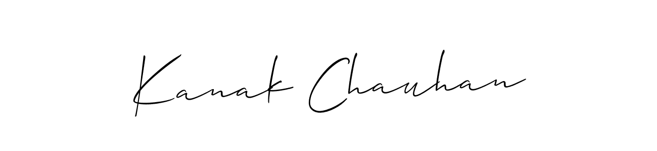 Similarly Allison_Script is the best handwritten signature design. Signature creator online .You can use it as an online autograph creator for name Kanak Chauhan. Kanak Chauhan signature style 2 images and pictures png