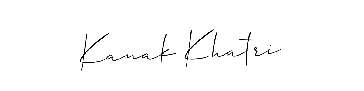 It looks lik you need a new signature style for name Kanak Khatri. Design unique handwritten (Allison_Script) signature with our free signature maker in just a few clicks. Kanak Khatri signature style 2 images and pictures png
