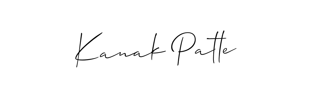 Allison_Script is a professional signature style that is perfect for those who want to add a touch of class to their signature. It is also a great choice for those who want to make their signature more unique. Get Kanak Patle name to fancy signature for free. Kanak Patle signature style 2 images and pictures png