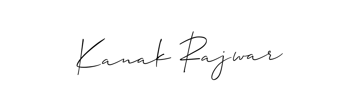 Create a beautiful signature design for name Kanak Rajwar. With this signature (Allison_Script) fonts, you can make a handwritten signature for free. Kanak Rajwar signature style 2 images and pictures png