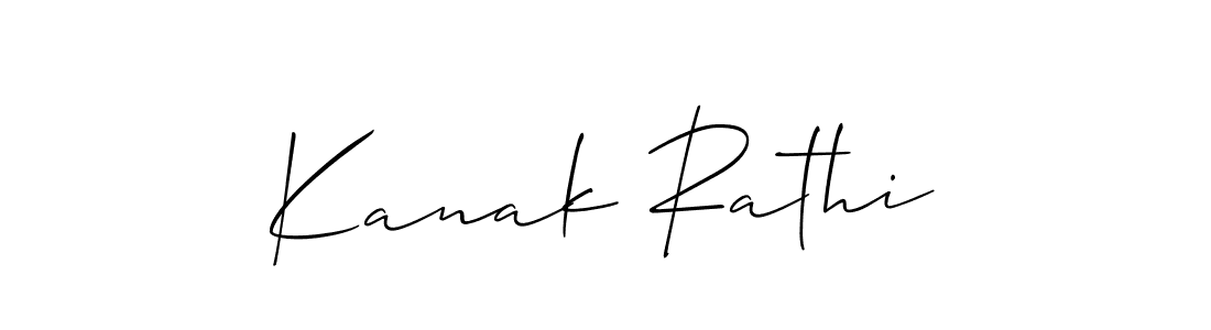 Create a beautiful signature design for name Kanak Rathi. With this signature (Allison_Script) fonts, you can make a handwritten signature for free. Kanak Rathi signature style 2 images and pictures png