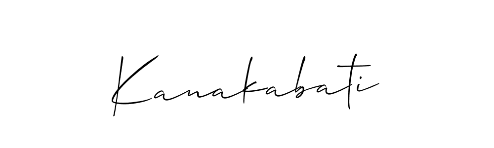 It looks lik you need a new signature style for name Kanakabati. Design unique handwritten (Allison_Script) signature with our free signature maker in just a few clicks. Kanakabati signature style 2 images and pictures png