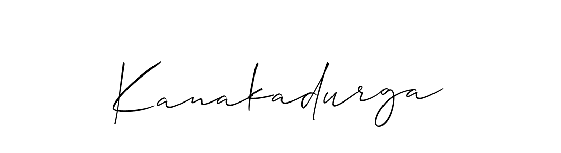 Allison_Script is a professional signature style that is perfect for those who want to add a touch of class to their signature. It is also a great choice for those who want to make their signature more unique. Get Kanakadurga name to fancy signature for free. Kanakadurga signature style 2 images and pictures png