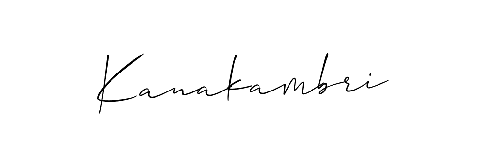 Kanakambri stylish signature style. Best Handwritten Sign (Allison_Script) for my name. Handwritten Signature Collection Ideas for my name Kanakambri. Kanakambri signature style 2 images and pictures png