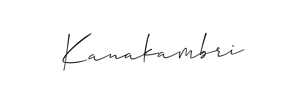 Kanakambri stylish signature style. Best Handwritten Sign (Allison_Script) for my name. Handwritten Signature Collection Ideas for my name Kanakambri. Kanakambri signature style 2 images and pictures png