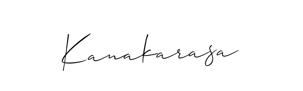 Design your own signature with our free online signature maker. With this signature software, you can create a handwritten (Allison_Script) signature for name Kanakarasa. Kanakarasa signature style 2 images and pictures png