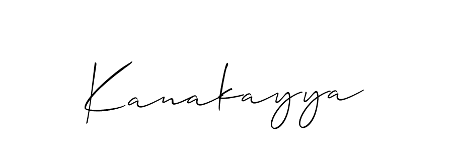 Make a beautiful signature design for name Kanakayya. With this signature (Allison_Script) style, you can create a handwritten signature for free. Kanakayya signature style 2 images and pictures png