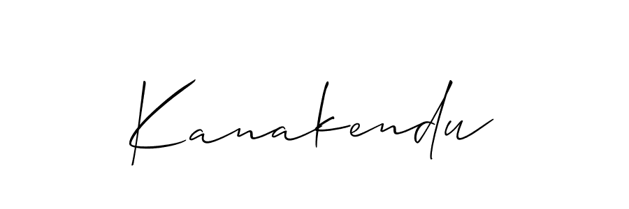 Create a beautiful signature design for name Kanakendu. With this signature (Allison_Script) fonts, you can make a handwritten signature for free. Kanakendu signature style 2 images and pictures png