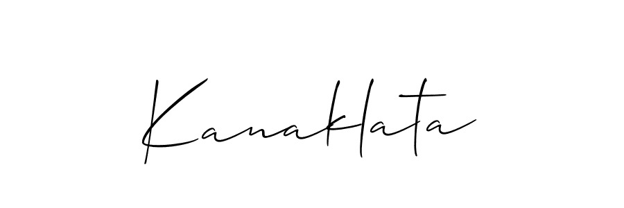 It looks lik you need a new signature style for name Kanaklata. Design unique handwritten (Allison_Script) signature with our free signature maker in just a few clicks. Kanaklata signature style 2 images and pictures png