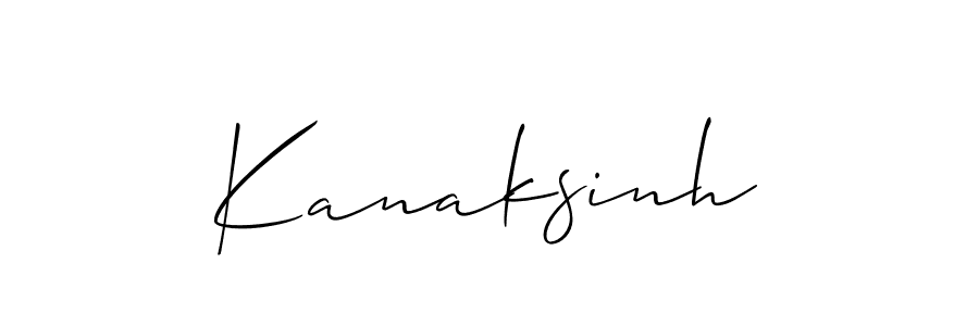 Create a beautiful signature design for name Kanaksinh. With this signature (Allison_Script) fonts, you can make a handwritten signature for free. Kanaksinh signature style 2 images and pictures png