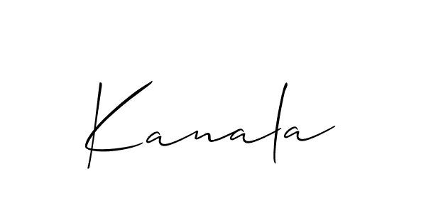 It looks lik you need a new signature style for name Kanala. Design unique handwritten (Allison_Script) signature with our free signature maker in just a few clicks. Kanala signature style 2 images and pictures png