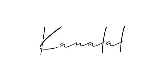 Allison_Script is a professional signature style that is perfect for those who want to add a touch of class to their signature. It is also a great choice for those who want to make their signature more unique. Get Kanalal name to fancy signature for free. Kanalal signature style 2 images and pictures png