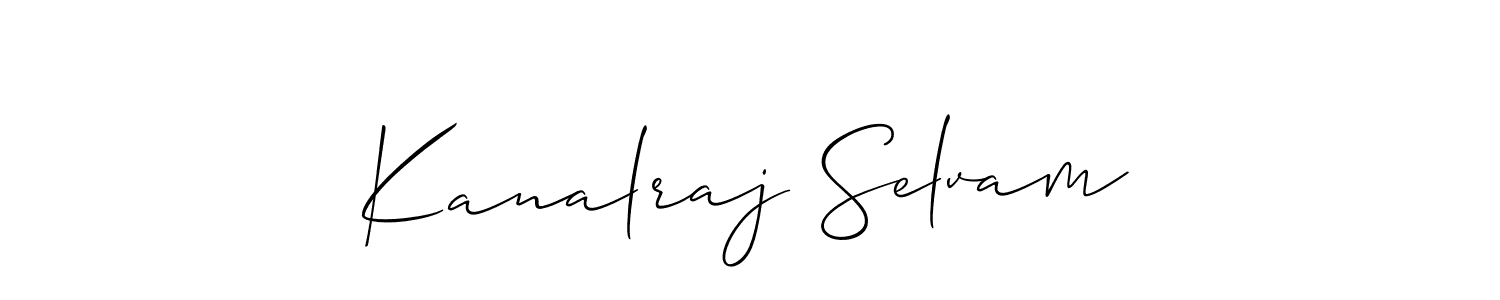 Kanalraj Selvam stylish signature style. Best Handwritten Sign (Allison_Script) for my name. Handwritten Signature Collection Ideas for my name Kanalraj Selvam. Kanalraj Selvam signature style 2 images and pictures png