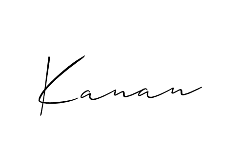 How to make Kanan signature? Allison_Script is a professional autograph style. Create handwritten signature for Kanan name. Kanan signature style 2 images and pictures png