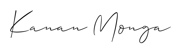 Also we have Kanan Monga name is the best signature style. Create professional handwritten signature collection using Allison_Script autograph style. Kanan Monga signature style 2 images and pictures png