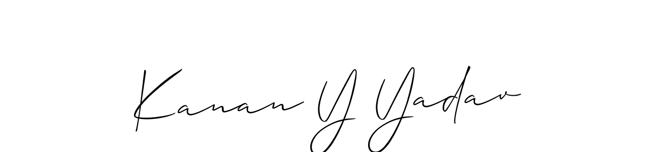 You should practise on your own different ways (Allison_Script) to write your name (Kanan Y Yadav) in signature. don't let someone else do it for you. Kanan Y Yadav signature style 2 images and pictures png