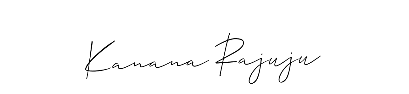 How to make Kanana Rajuju name signature. Use Allison_Script style for creating short signs online. This is the latest handwritten sign. Kanana Rajuju signature style 2 images and pictures png