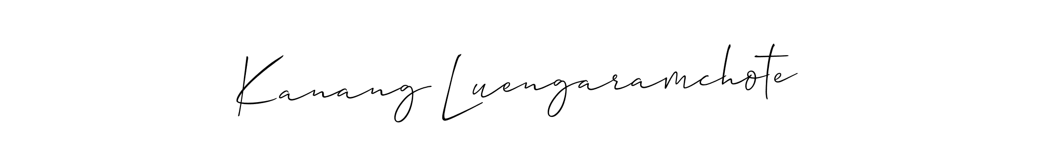 Design your own signature with our free online signature maker. With this signature software, you can create a handwritten (Allison_Script) signature for name Kanang Luengaramchote. Kanang Luengaramchote signature style 2 images and pictures png