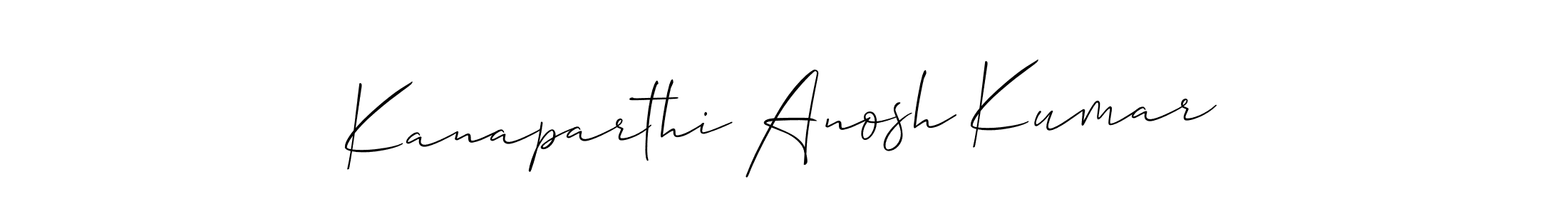 You should practise on your own different ways (Allison_Script) to write your name (Kanaparthi Anosh Kumar) in signature. don't let someone else do it for you. Kanaparthi Anosh Kumar signature style 2 images and pictures png