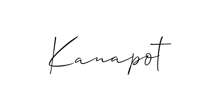 Best and Professional Signature Style for Kanapot. Allison_Script Best Signature Style Collection. Kanapot signature style 2 images and pictures png