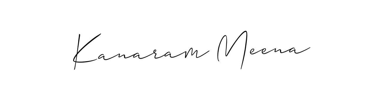 if you are searching for the best signature style for your name Kanaram Meena. so please give up your signature search. here we have designed multiple signature styles  using Allison_Script. Kanaram Meena signature style 2 images and pictures png