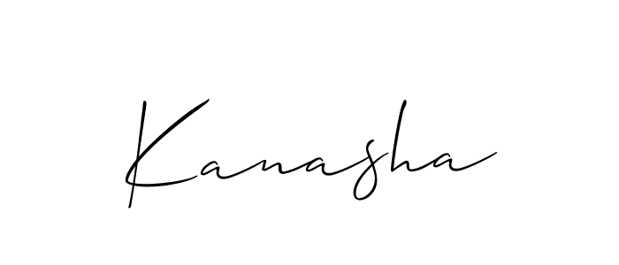 Allison_Script is a professional signature style that is perfect for those who want to add a touch of class to their signature. It is also a great choice for those who want to make their signature more unique. Get Kanasha name to fancy signature for free. Kanasha signature style 2 images and pictures png