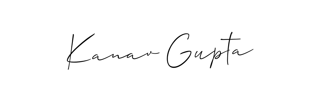 Also we have Kanav Gupta name is the best signature style. Create professional handwritten signature collection using Allison_Script autograph style. Kanav Gupta signature style 2 images and pictures png