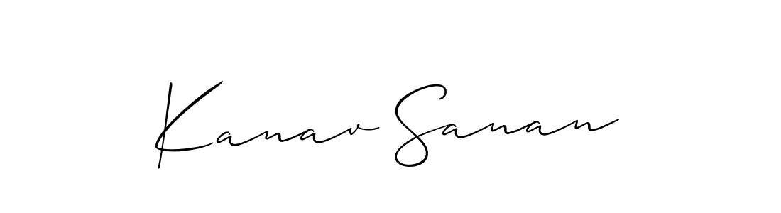 How to Draw Kanav Sanan signature style? Allison_Script is a latest design signature styles for name Kanav Sanan. Kanav Sanan signature style 2 images and pictures png