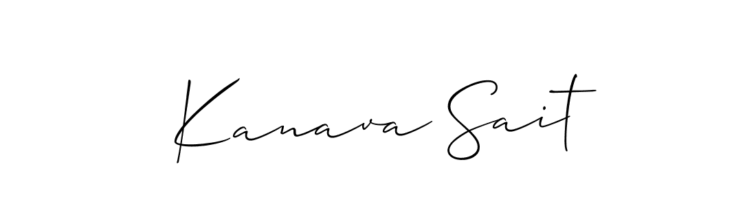 You should practise on your own different ways (Allison_Script) to write your name (Kanava Sait) in signature. don't let someone else do it for you. Kanava Sait signature style 2 images and pictures png