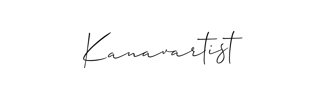 Also we have Kanavartist name is the best signature style. Create professional handwritten signature collection using Allison_Script autograph style. Kanavartist signature style 2 images and pictures png
