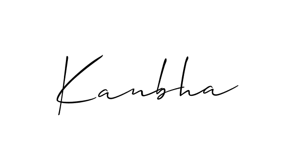 Design your own signature with our free online signature maker. With this signature software, you can create a handwritten (Allison_Script) signature for name Kanbha. Kanbha signature style 2 images and pictures png