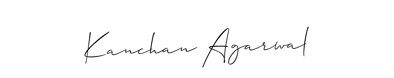 Use a signature maker to create a handwritten signature online. With this signature software, you can design (Allison_Script) your own signature for name Kanchan Agarwal. Kanchan Agarwal signature style 2 images and pictures png