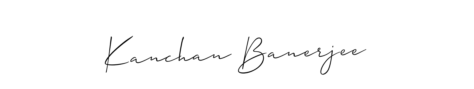 Also we have Kanchan Banerjee name is the best signature style. Create professional handwritten signature collection using Allison_Script autograph style. Kanchan Banerjee signature style 2 images and pictures png