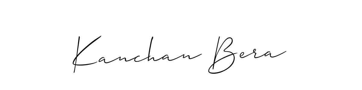 if you are searching for the best signature style for your name Kanchan Bera. so please give up your signature search. here we have designed multiple signature styles  using Allison_Script. Kanchan Bera signature style 2 images and pictures png