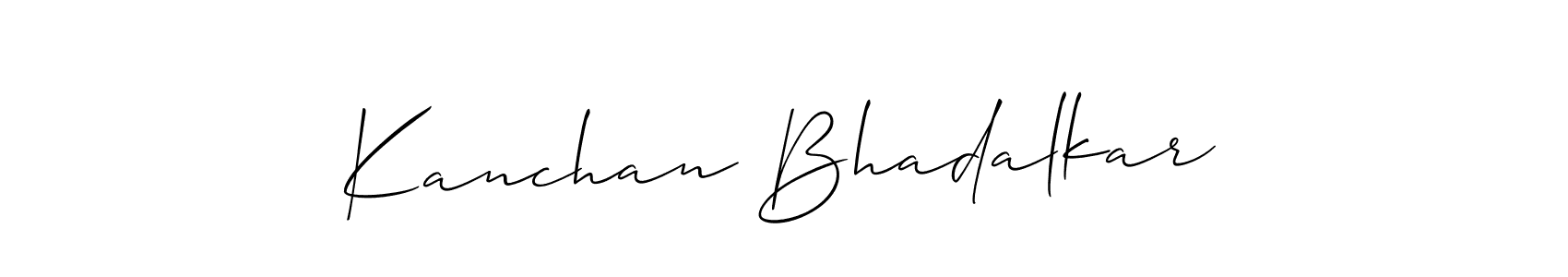 Use a signature maker to create a handwritten signature online. With this signature software, you can design (Allison_Script) your own signature for name Kanchan Bhadalkar. Kanchan Bhadalkar signature style 2 images and pictures png
