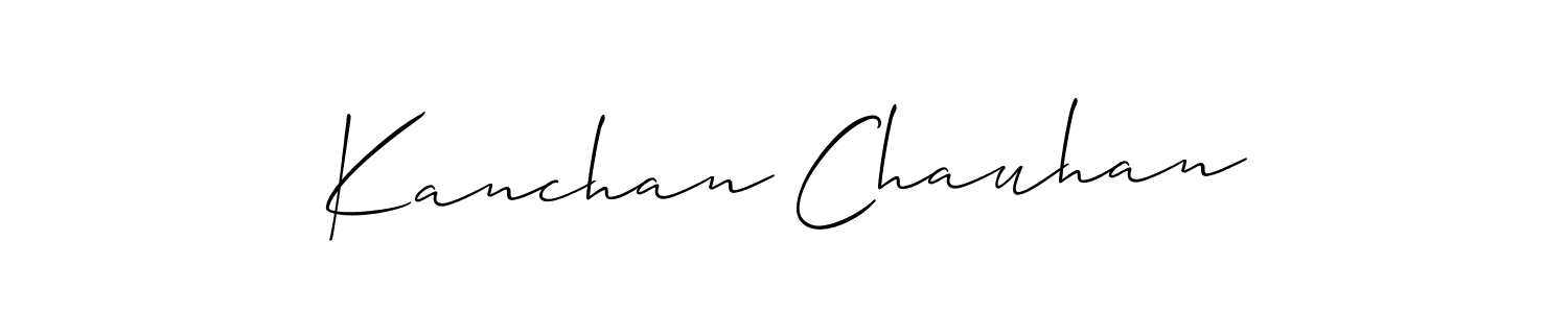 Make a beautiful signature design for name Kanchan Chauhan. With this signature (Allison_Script) style, you can create a handwritten signature for free. Kanchan Chauhan signature style 2 images and pictures png