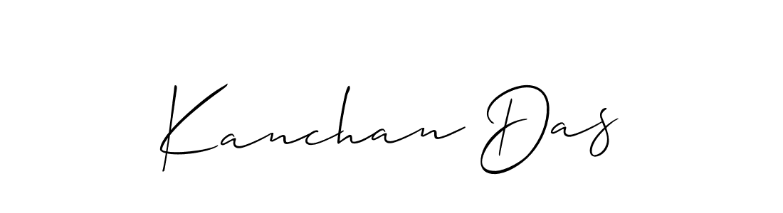 Use a signature maker to create a handwritten signature online. With this signature software, you can design (Allison_Script) your own signature for name Kanchan Das. Kanchan Das signature style 2 images and pictures png