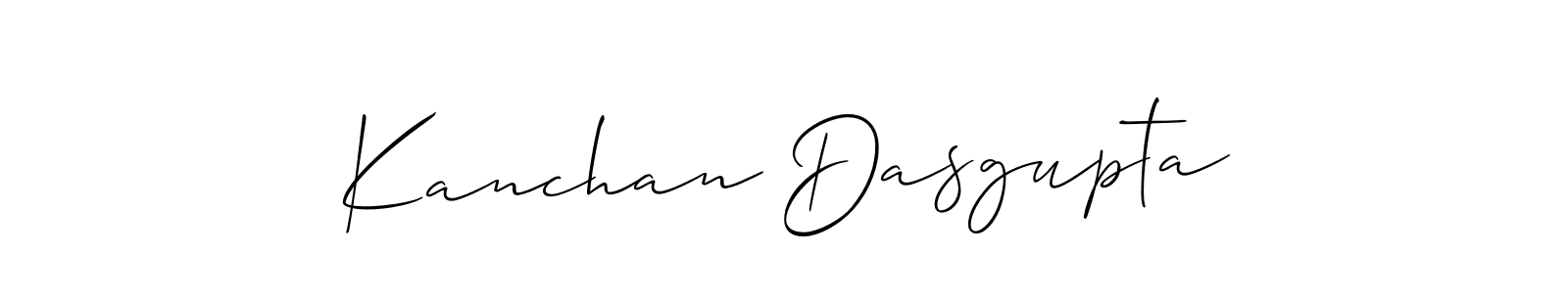 Make a short Kanchan Dasgupta signature style. Manage your documents anywhere anytime using Allison_Script. Create and add eSignatures, submit forms, share and send files easily. Kanchan Dasgupta signature style 2 images and pictures png