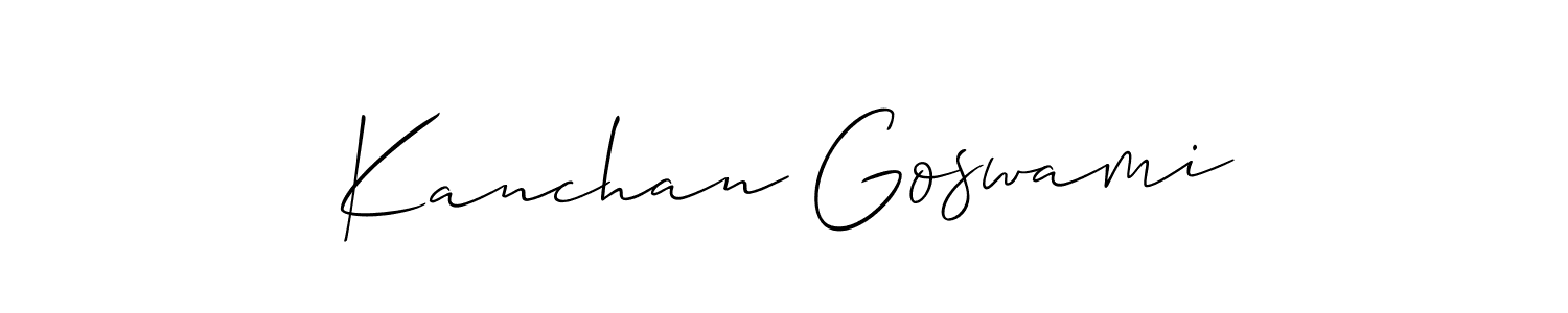 Design your own signature with our free online signature maker. With this signature software, you can create a handwritten (Allison_Script) signature for name Kanchan Goswami. Kanchan Goswami signature style 2 images and pictures png
