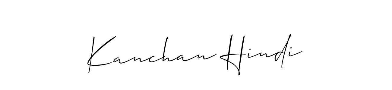 Similarly Allison_Script is the best handwritten signature design. Signature creator online .You can use it as an online autograph creator for name Kanchan Hindi. Kanchan Hindi signature style 2 images and pictures png