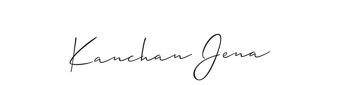 Similarly Allison_Script is the best handwritten signature design. Signature creator online .You can use it as an online autograph creator for name Kanchan Jena. Kanchan Jena signature style 2 images and pictures png