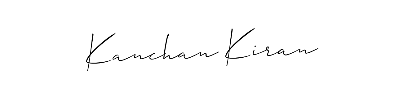 Kanchan Kiran stylish signature style. Best Handwritten Sign (Allison_Script) for my name. Handwritten Signature Collection Ideas for my name Kanchan Kiran. Kanchan Kiran signature style 2 images and pictures png