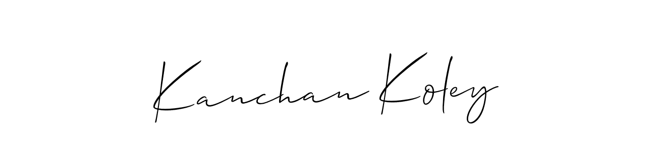 Best and Professional Signature Style for Kanchan Koley. Allison_Script Best Signature Style Collection. Kanchan Koley signature style 2 images and pictures png