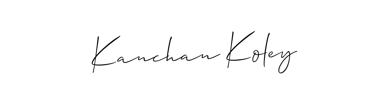 Best and Professional Signature Style for Kanchan Koley. Allison_Script Best Signature Style Collection. Kanchan Koley signature style 2 images and pictures png