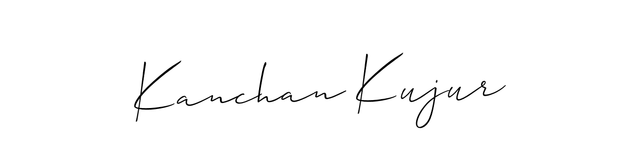 The best way (Allison_Script) to make a short signature is to pick only two or three words in your name. The name Kanchan Kujur include a total of six letters. For converting this name. Kanchan Kujur signature style 2 images and pictures png