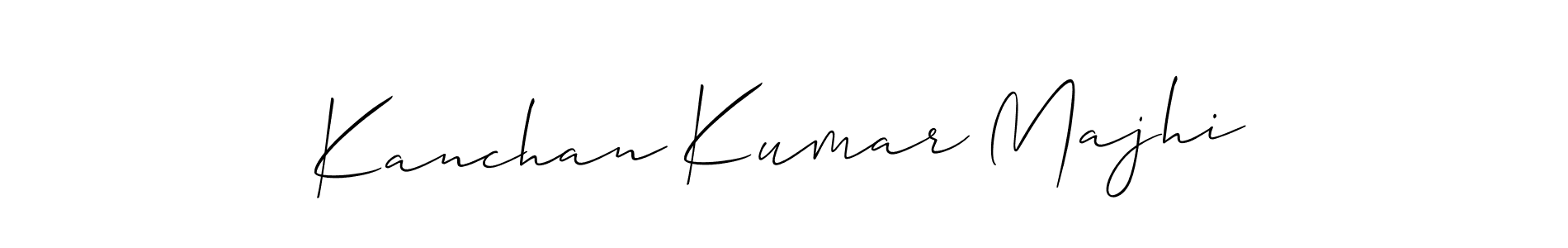 Create a beautiful signature design for name Kanchan Kumar Majhi. With this signature (Allison_Script) fonts, you can make a handwritten signature for free. Kanchan Kumar Majhi signature style 2 images and pictures png
