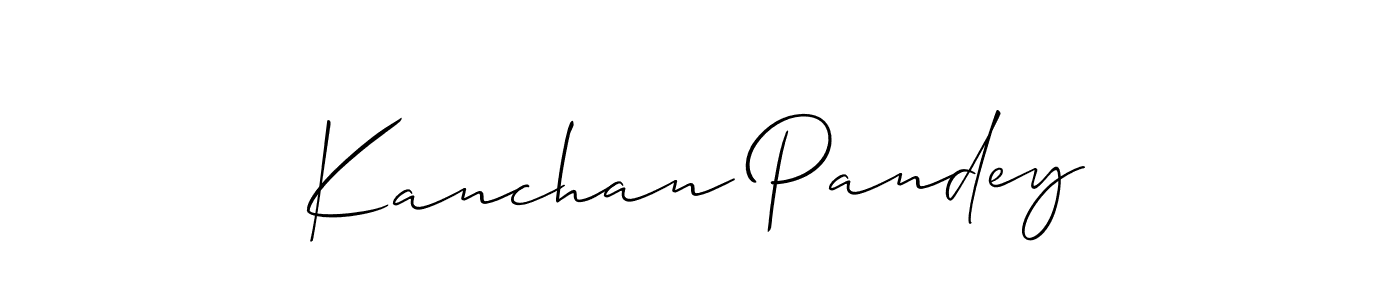 Use a signature maker to create a handwritten signature online. With this signature software, you can design (Allison_Script) your own signature for name Kanchan Pandey. Kanchan Pandey signature style 2 images and pictures png